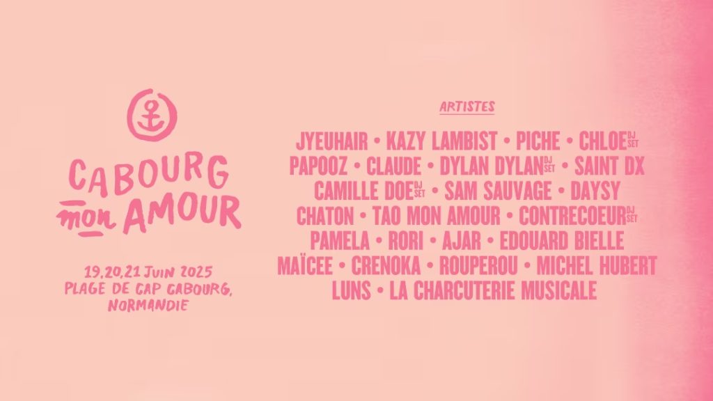line-up de l'édition 2025 de cabourg mon amour 