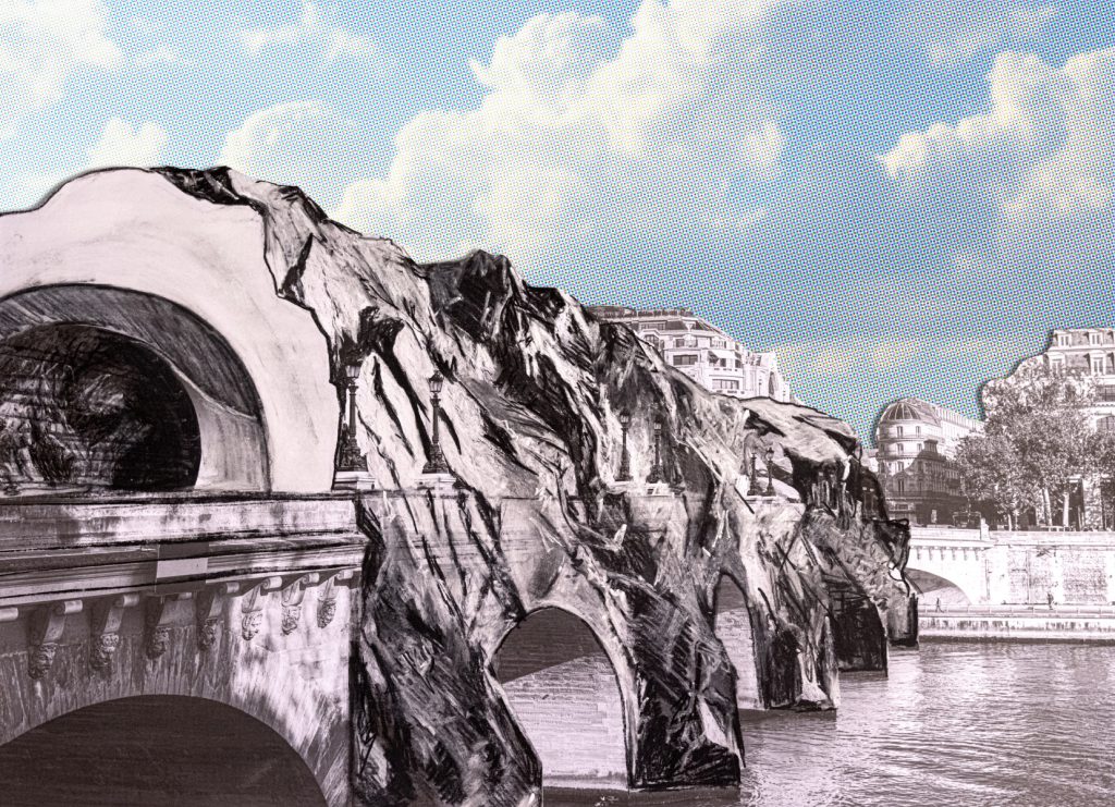 La Caverne du Pont Neuf  JR transforme le plus vieux pont de Paris en grotte monumentale